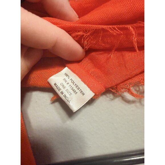 Red 70" Infinity Scarf, Preowned, Unbranded - Picture 4 of 5